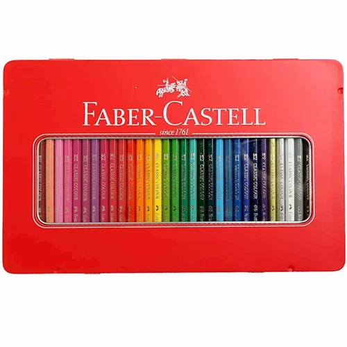 مداد رنگی 36 رنگ فابرکاستل فلزی مدل Classic